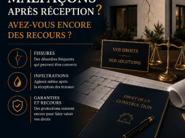 Malfaçons après réception des travaux : avez-vous encore des recours ?