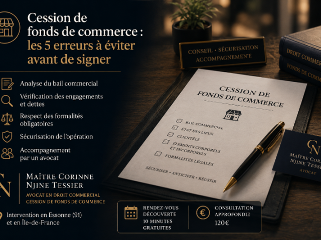 Cession de fonds de commerce : les 5 erreurs à éviter avant de signer