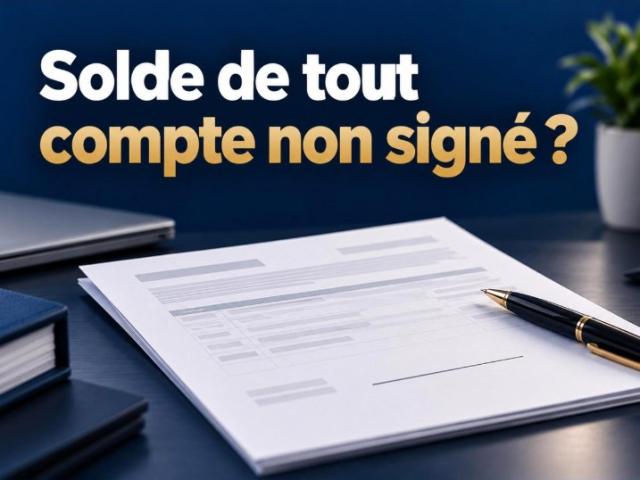 Solde de tout compte non signé : qui doit prouver le paiement ?